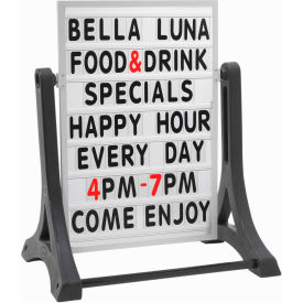 The Rocker Framed Double Sided Changeable Letterboard, 24"W x 36"H