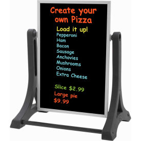 Double Sided Sidewalk Sign with Black Neon Write-On Surface, 24"W x 36"H