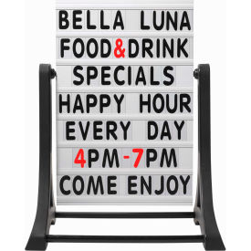 Frameless Double Sided Changeable Letterboard, 24"W x 36"H