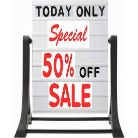 Deluxe Letterboard, Frameless, Double Sided, 24"W x 36"H