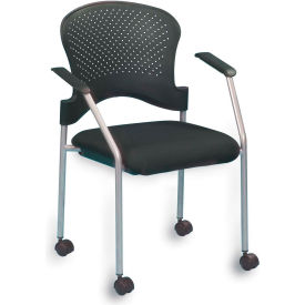 Side Chair - Black Fabric - Non-Adjustable Arms