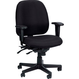 4X4 Task Chair with Seat Slider- Black Fabric