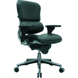 Ergohuman Mid Back Chair - Black Leather