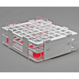 No-Wire Cuvette Rack, Polypropylene, For 10mm Cuvettes, 42 Places, 1/PK