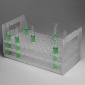 Heavy Duty PP Test Tube Rack, For 10-13mm Tubes, 72 Places, Clear, 1/PK