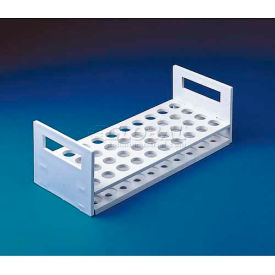 Serum Vial Rack, Polypropylene, For 16-20mm Tubes, 40 Places, White, 1/PK