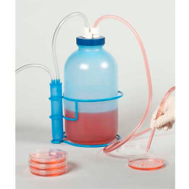 Vacuum Aspirator Bottle, Polypropylene, 0.5 Gallon, Light Blue