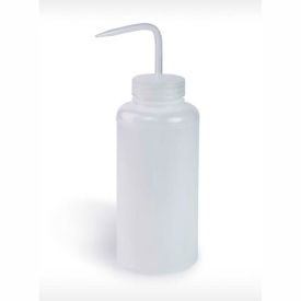 LDPE Wash Bottles, 1000ml, Natural Cap, Wide Mouth, 3/PK