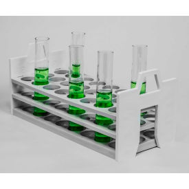 Stack Rack PP Test Tube Rack, For 26-30mm Tubes, 24 Places, White, 1/PK