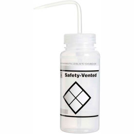 LDPE Wash Bottles, 500ml, Write On Label, Natural Cap, Wide Mouth, 3/PK