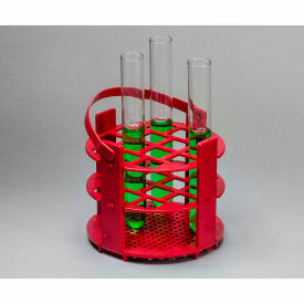 Round Rack, Polypropylene, For 13-16mm Tubes, 14 Places, Red, 1/PK