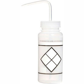 Wash Bottles, 500ml, Write On Label, Natural Cap, Wide Mouth, 6/PK