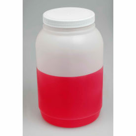 Wide Mouth Gallon Bottle, HDPE, 4000ml, 110mm Closure, White Cap, 1/PK