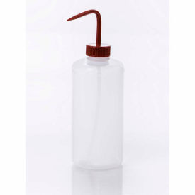 Wash Bottles, 1000ml, Red Cap, Narrow Mouth, 4/PK