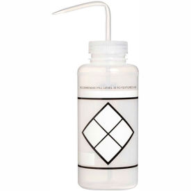 LDPE Wash Bottles, 1000ml, Write On Label, Natural Cap, Wide Mouth, 6/PK