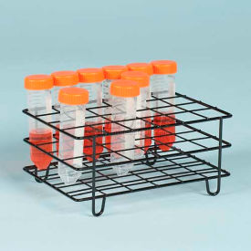 50ml Centrifuge Tube Rack, For 25-30mm Tubes, 24 Places, Black 1/PK