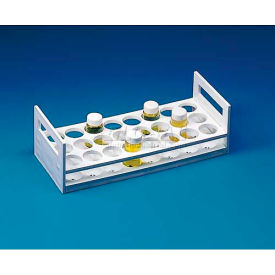 Scintillation Vial Rack, Polypropylene, For 30mm Tubes, 24 Places, White, 1/PK