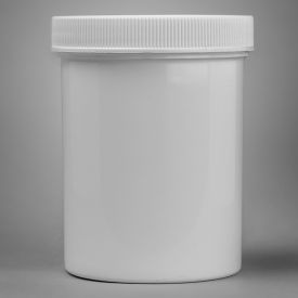 Screw Cap Jars, Polypropylene, 236.6ml, 70mm Closure, White, 12 Pack