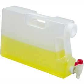 Book Bottle with Spigot, Polypropylene, 5 Liters, 3-3/8" x 9-1/2" x 14-3/4", 1/PK