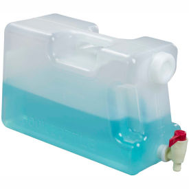 Book Bottle with Spigot, Polypropylene, 10 Liters, 6-1/2" x 9-1/2" x 14-3/4", 1/PK