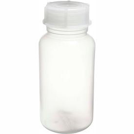 Heavy Duty Closure Bottle, LDPE, 1000ml, Clear, Wide Mouth, 6/PK
