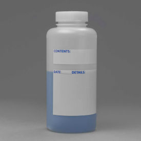 Write-On Bottles, HDPE, 1000ml, Clear, Wide Mouth, 6/PK