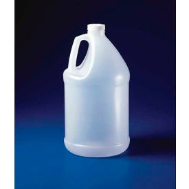 Jug-Style Bottle with Handle, HDPE, 4 Liters (1 Gal.), Clear, 12/PK