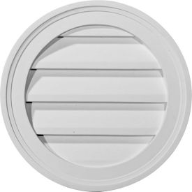 Round Gable Vent Louver, 20"W x 20"H, Functional
