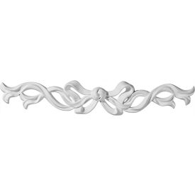 Versailles Large Ribbon W/Bow Center Onlay, 17-1/8"W x 3"H x 7/8"D