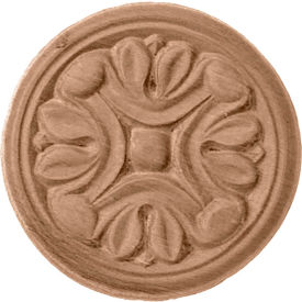 Raymond Rosette, 2-3/4"W x 2-3/4"H x 1/4"D