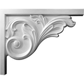 Bremen Acanthus Stair Bracket, 8-3/4"W x 7-1/16"H x 5/8"D