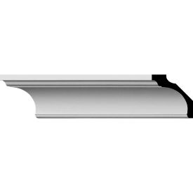 Holmdel Traditional Smooth Crown Moulding, 3-1/2"H x 3-3/8"D x 94-1/2"L