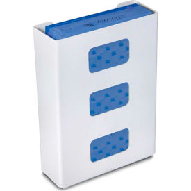 Triple Economy Glove Box Holder, 11"W x 4"D x 15"H, White