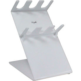 3-Slot Slanted Acrylic Auto Pipettor Holder, 5"W x 7"D x 8"H, White