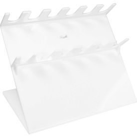 6-Slot Slanted Acrylic Auto Pipettor Holder, 11"W x 7"D x 8"H, White