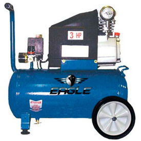 Portable Electric Air Compressor, 3 HP, 6.5 Gallon, Horizontal, 3.0 CFM