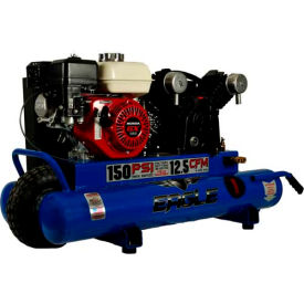 Portable Gas Electric Start Air Compressor with 5.5 HP Honda GX Engine, 10 Gallon Tank, Wheelbarrow