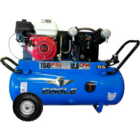 Portable Gas Air Compressor with Honda GX Engine, 5.5 HP, 25 Gallon, Horizontal