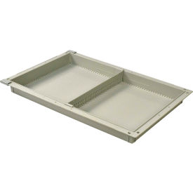 MedstorMax Flexmodul 2" Tray, w/1 Short Divider, Gray