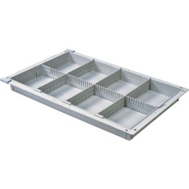 MedstorMax Flexmodul 2" Tray, w/1 Long & 3 Short Dividers, Gray