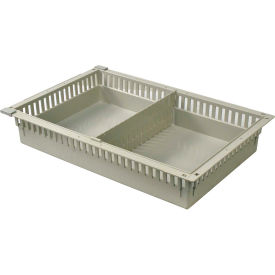 MedstorMax Flexmodul 4" Tray, w/2 Short Divider, Gray