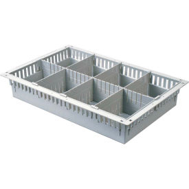 MedstorMax Flexmodul 4" Tray, w/1 Long & 3 Short Dividers, Gray