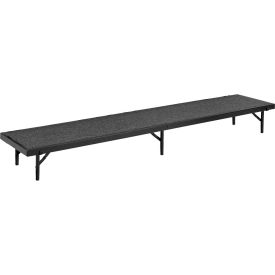 Riser Straight with Carpet - 96"L x 18"W x 16"H - Black