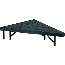 Stage Pie Unit with Carpet for 48"W x 8"H Stage Units - Black