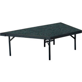 Stage Pie Unit with Carpet for 36"W x 16"H Stage Units - Black