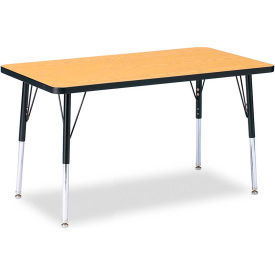Rectangle Activity Table, 24"W x 36"L x 24-31"H, Classic Oak