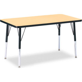 Rectangle Activity Table, 24"W x 36"L x 24-31"H, Classic Maple