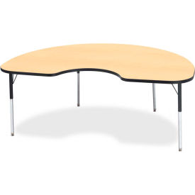Kidney Activity Table, 48"W x 72"L x 24-31"H, Classic Maple