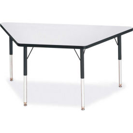 Trapezoid Activity Tables, 60"W x 30"L x 24-31"H, Classic Gray