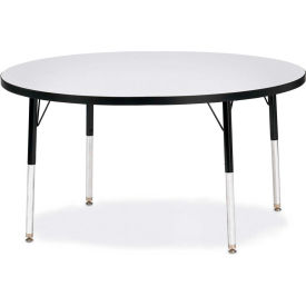 Round Activity Table, 48"W x 48"L x 24-31"H, Classic Gray
